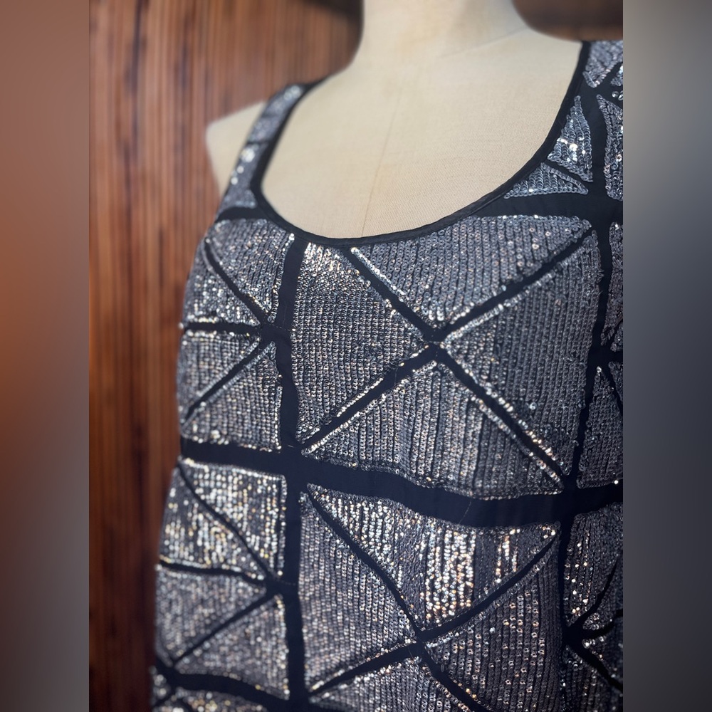 Ark and Co silver dress top, small, tank